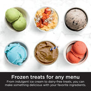 View 7-in-1 Ice Cream Maker with 2 Pint Containers and Lids, Compact, Silver image 6