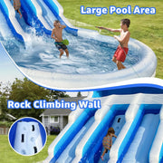View Large Inflatable Water Slide Swimming Pool Play Center, Commercial Grade Lightweight Premium Water Slide Bounce House 20.6x9.5x9.3Ft for Kids and Adults (with Blower) image 3