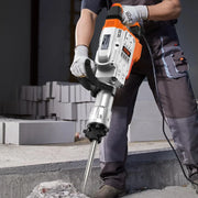 View Electric demolition hammer, hydraulic crushing hammer, concrete crusher, heavy-duty electric hydraulic crushing hammer, equipped with chisel gloves and a 360-degree rotatable front handle, suitable for digging trenches and drilling holes (power 3500 image 2