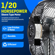 View 12 Inch Wall Mounted Exhaust Fan with Thermostat, High Velocity Ventilation Fan for Garage, Workshop and Home Ventilation image 3