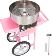 View Electric Cotton Candy Machine with Cart, 1000W Commercial Floss Maker with Stainless Steel Bowl, Sugar Scoop and Drawer, Perfect for Home, Kids Birthday, Family Party, Pink image 1