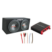 View 12-Inch Subwoofer Box with 2-Channel Amplifier and Wiring Kit image 1
