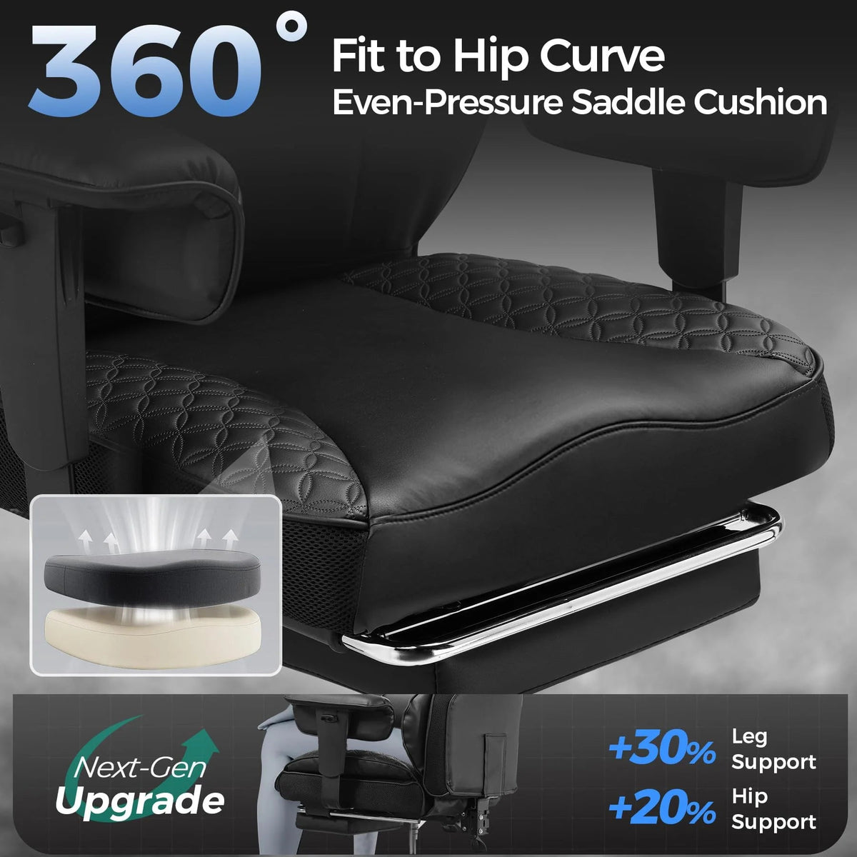 400 LBS Big and Tall Gaming Chair, Ergonomic High Back Computer Desk Chair for Gaming, Work and Home Office