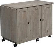 View Craft Cart Storage Cabinet, Rolling Sewing Table with Expandable Top, Mystic Oak image 1