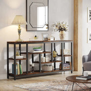 View 70.9 Inch Console Sofa Table with Storage, 3-Tier Entryway Table for Hallway image 4