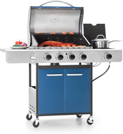 View Burner Propane Gas BBQ Grill with Side Burner & Porcelain-Enameled Cast Iron Grates, 42,000 BTU Output Stainless Steel Grill for Outdoor Cooking Kitchen and Patio Backyard Barbecue-Captiva image 1