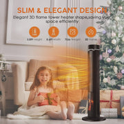 View Airchoice 1500W 36 in Ceramic Tower Space Heater, 3 Heat Settings, Adjustable, for 300 sq ft image 6
