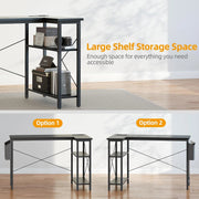 View 40 Inch L Shaped Computer Desk, Compact Corner Office Desk for Home Office, Study and Small Spaces image 6