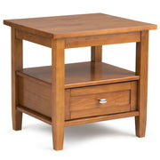 View 20 Inch Wide Solid Wood Rectangle End Table, Transitional Side Table image 3