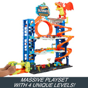 View Hot Wheels City Ultimate Garage Playset with 2 Die-Cast Cars, Storage for 50 Cars Child Age 4-8 image 3