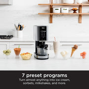 View 7-in-1 Ice Cream Maker with 2 Pint Containers and Lids, Compact, Silver image 4