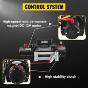 View 18,000 LBS Electric Winch, 12V Steel Cable Winch, Off-Road Towing Winch for ATV, UTV, Truck and Trailer image 4