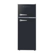 View Frigidaire 7.5 cu ft Black Retro Top Mount Refrigerator with Classic Chrome Handle image 1