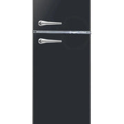 View Frigidaire 7.5 cu ft Black Retro Top Mount Refrigerator with Classic Chrome Handle image 3