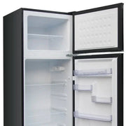 View Frigidaire 7.5 cu ft Black Retro Top Mount Refrigerator with Classic Chrome Handle image 4