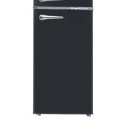 View Frigidaire 7.5 cu ft Black Retro Top Mount Refrigerator with Classic Chrome Handle image 5