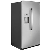 View GE 36 in. 25.1 cu.ft. Stainless Steel Side-by-Side Refrigerator with FrostGuard Technology image 2