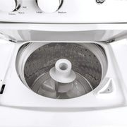 View GE White 2.6 cu. ft. (I.E.C) Washer and 4.4 cu. ft. Dryer Gas Laundry Center image 4