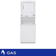 View GE White 27 in. 4.4 cu. ft. Washer and 5.9 cu. ft. Dryer Laundry Centre image 2