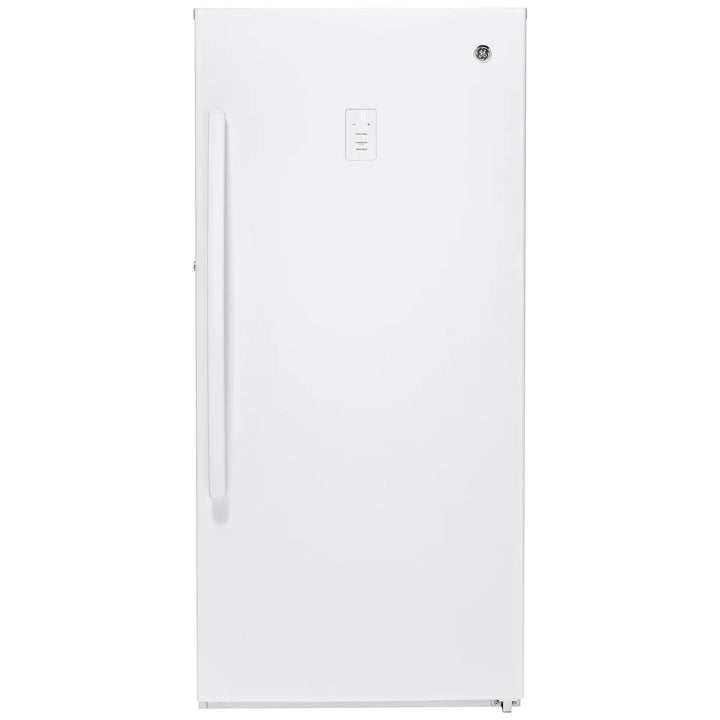 GE White 29 in 14.1 cu. ft. Frost-free Upright Freezer