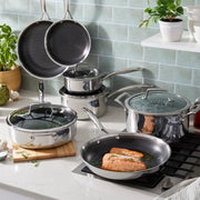 View HENCKELS Paradigm Hybrid Ceramic Non-Stick Tri-ply Clad Cookware Set, 11-piece image 2