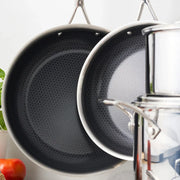 View HENCKELS Paradigm Hybrid Ceramic Non-Stick Tri-ply Clad Cookware Set, 11-piece image 5