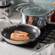 View HENCKELS Paradigm Hybrid Ceramic Non-Stick Tri-ply Clad Cookware Set, 11-piece image 6