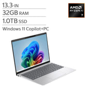 View HP Omnibook 7 Aero 13.3-in. Copilot+ PC Laptop, AMD Ryzen AI 7 350, 32 GB RAM, 1 TB SSD image 1