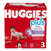 View Huggies Little Movers Plus Diapers, Sizes 3 - 7 image 1