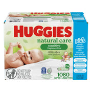 View Huggies Natural Care Plus Wipes, 15-packs of 72 image 1
