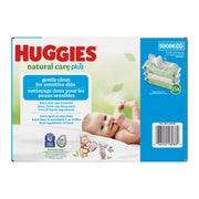 View Huggies Natural Care Plus Wipes, 15-packs of 72 image 3