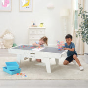 View KidKraft Building Bricks Play N Glow Light-Up Table with 210 Bricks image 2