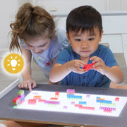 View KidKraft Building Bricks Play N Glow Light-Up Table with 210 Bricks image 5