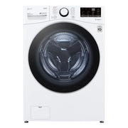 View LG 5.2 cu ft. White Front Load Steam Washer with ThinQ Technology and Wi-Fi Enabled image 1