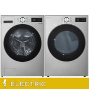 View LG Laundry Bundle 5.8 cu ft. Front Load Washer and 7.4 cu ft. Electric Dryer image 1