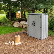 View Lifetime Vertical Storage Shed with Shelves image 3
