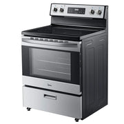 View Midea 30 in. 5.1 cu.ft. Freestanding 4-Element Range with Storage Drawer image 1