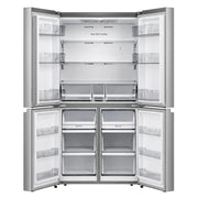 View Midea 33 in. 22.8 cu ft. Stainless Steel Counter Depth Bottom Mount Refrigerator with Auto Ice Maker in Freezer image 2