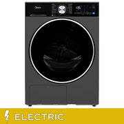 View Midea 4.4 cu. ft. Graphite Steel Electric Ventless Dryer with Heat Pump and Stacking Kit image 1