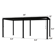 View Mirador 10 ft. x 20 ft. Adjustable Louvered Aluminum Pergola image 6