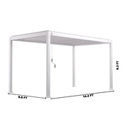 View Mirador 8.8 ft. x 14.4 ft. Adjustable Louvered Aluminum Pergola image 1