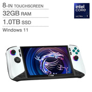 View MSI CLAW 8 AI+ A2VM Polar Tempest Edition 8-in Touchscreen Handheld Gaming Computer, Intel Core Ultra 7 258V - 32GB RAM, 1TB SSD, Intel Arc image 1