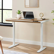 View Nico Case 117 cm (46.1 in.) Height Adjustable Lift Desk, White Frame image 2