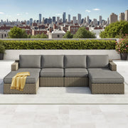 View Niko Heritage 6-piece Patio Sectional Conversation Set image 2
