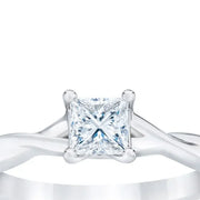 View Princess Cut Diamond Solitaire Ring (0.50 ct) image 3