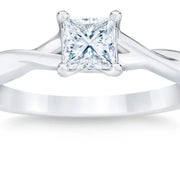 View Princess Cut Diamond Solitaire Ring (0.50 ct) image 4