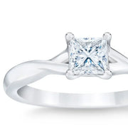View Princess Cut Diamond Solitaire Ring (0.50 ct) image 5