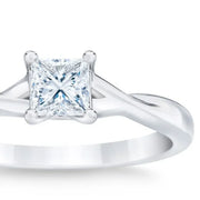 View Princess Cut Diamond Solitaire Ring (0.50 ct) image 6